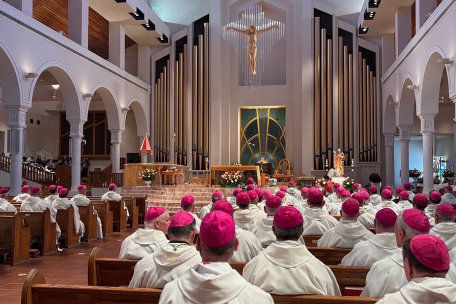 U.S. bishops consecrate the nation to the Sacred Heart of Jesus at the Basilica of the National Shrine of Mary, Queen of the Universe, in Orlando, Florida, on June 11, 2026. | Credit: Gigi Duncan/EWTN News